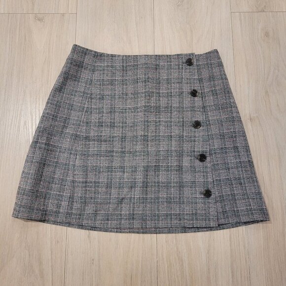 SUNDAY BEST | Aritzia Plaid Button-up Skirt | Sz. 8 - Picture 4 of 9